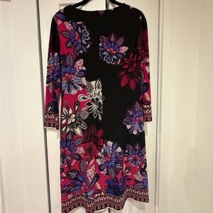 Donna Morgan Multicolor Floral Long Sleeve Dress